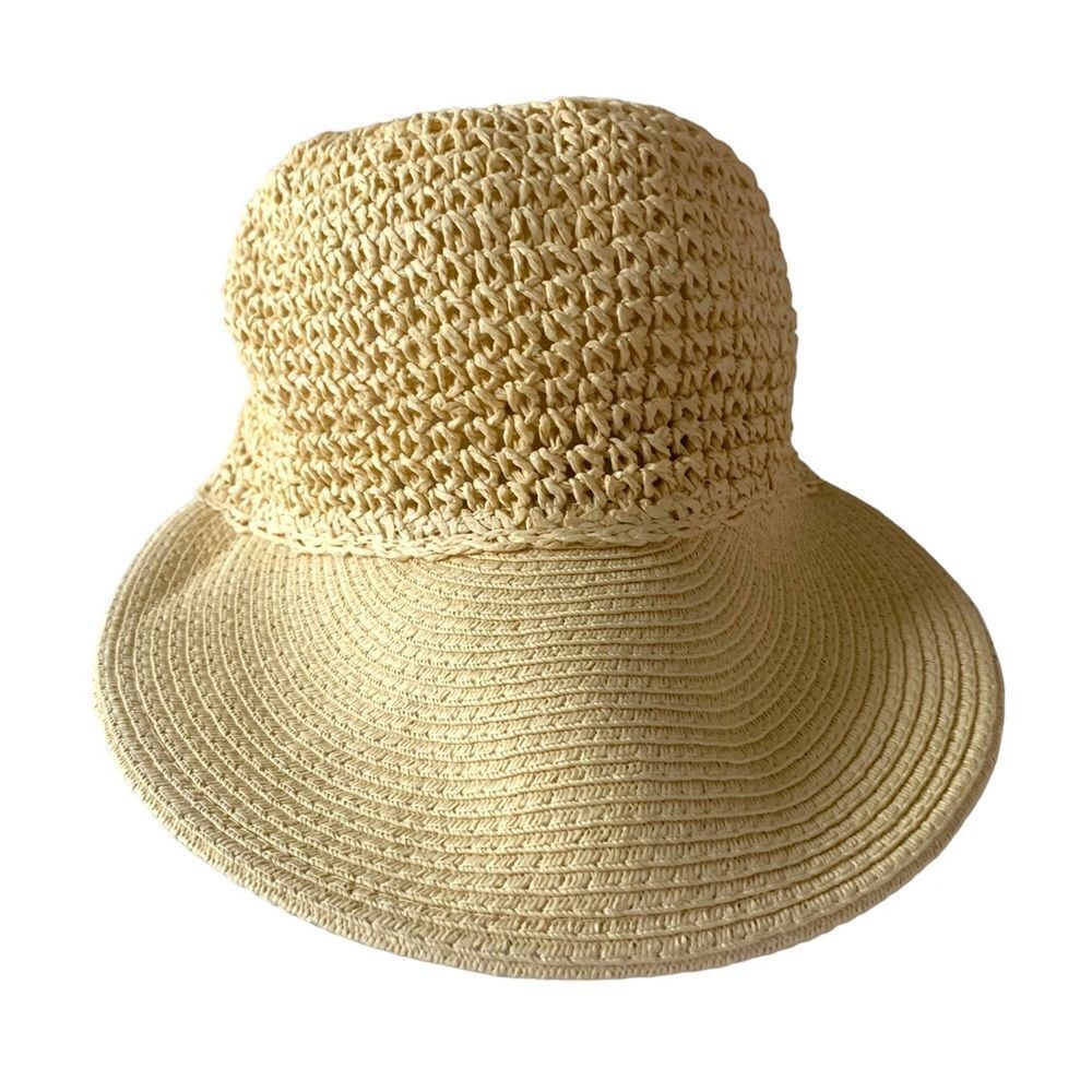 Straw Visor Sun Hat - Picture 2 of 7